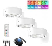 Generico Luce per Quadri Senza Fili con Telecomando, Faretti LED Ricaricabili USB per Quadri Lampada Applique Quadro Luci da Parete Interno a Batteria Luce Muro per Esposizione Pittura Vetrina