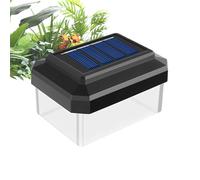 Generico Luce per recinzione ad energia solare - ABS PVC Silicone 8-10 ore 8LED 300mAh | Lampada perluci postali impermeabile | Illuminazione paesaggistica perl decorazione del patio Portico Cortile