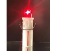 Generico LUCE ROSSO FISSA - Lumino Elettronico Votivo per Cimitero - Extradurata Batteria | Candele LED a Batteria Sostituibile | Piccolo per Ossario, Durata 5 Mesi