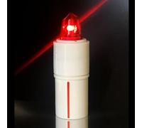 Generico LUCE ROSSO INTERMITTENTE - Lumino Elettronico Votivo per Cimitero - Extradurata Batteria | Candele LED a Batteria Sostituibile | Grande per Loculo, Durata 1,5 Anni