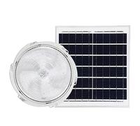 Generico Luce Solare Led Interni/Esterno con Sensore di Movimento, Plafoniera Solare con Timer Telecomando [200w /3Modes] 6000K Bianco Freddo con Estensore da 5M Per Soffitti