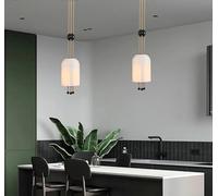 Generico Luce sospesa, Lampada a sospensione a lanterna con testa singola in vetro industriale V-intage, decorazione luminosa for soggiorno creativo(Single head,Warm White)