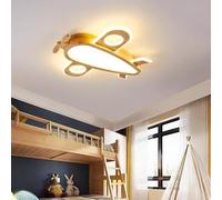 Generico Luce sospesa, Lampada for aeroplano Lampade da soffitto for camera dei Luci for elicottero in legno massello Plafoniere for letto nordica for ragazzo e ragazza(L65cm,3-color Light)