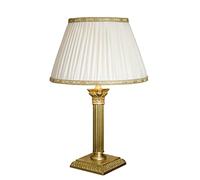 Generico LUCECLASS - C488P lampada da comodino classica in fusione di ottone satinato con paralume in seta plissé lume da salotto elegante, per camera letto, hotel