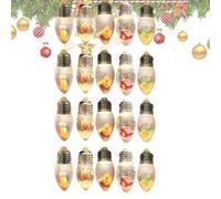 Generico Luci Albero Di Natale Ad Alimentazione A Batterie - Luci con Globo della Fata della Neve,Decorazione Vintage Per Feste Matrimoni Interni Esterni Finestre Giardino Recinto Cortile