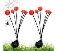 Generico Luci da per bulbo oculare, luci da Giardino per bulbo oculare - Incantevoli Lucine con bulbi oculari per Decorazioni di Halloween - Illuminazione Solare Festosa del Spaventoso, luci del