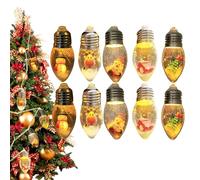 Generico Luci Di Natale LED Alimentate A Batteria - Luci con Globo della Fata della Neve - Decorazione Vintage Per Feste Matrimoni Interni Esterni Finestre Giardino Recinto Cortile