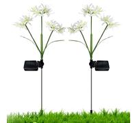 Genérico Luci Fiori - Fiori LED impermeabili per esterni, 2 pezzi impermeabili a LED Pali decorativi da giardino per sentiero piscina ingresso terrazza recinzione