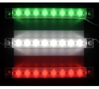 Generico LUCI LED INGOMBRO 9 LED 12/24 PER CAMION CAMPER RIMORCHIO VOLTIMETRO E CICALINO (BANDIERA ITALIANA LED)