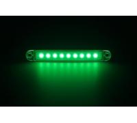Generico LUCI LED INGOMBRO 9 LED 12/24 PER CAMION CAMPER RIMORCHIO VOLTIMETRO E CICALINO (LED INGOMBRO VERDE)