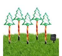 Genérico Luci natalizie per esterni | Decorazioni natalizie con luce solare per esterni | 5 da giardino per prato per sentieri, feste, giardino d'inverno, e
