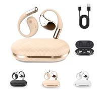 Generico Luckinwish Q39 Ai Earbuds, Clip-On Open Ear Headphones, With Real-Time Ai Translation, Long Battery Life, In-Ear Bluetooth Headphones, For Travel, Business & Learning (Beige)