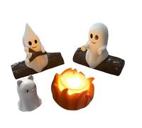 Generico Lume Notturno Fantasma Fuoco da Campo,Lume con Effetto Fiamma Tremolante - Lampada Decorativa Interno Esterno Bagno Scrivania Camera da Letto Feste