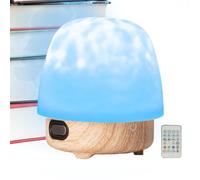 Generico Lume Notturno Luna - Lampada da Tavolo Luna con Luci LED e Altoparlante,Illuminazione Ambientale Regolabile con Telecomando per Soggiorno Camera da Letto Camera dei Bambini e