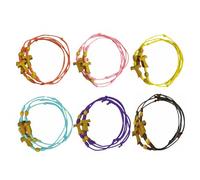 Generico Luna 30 BRACCIALI Regolabili con Tau in ULIVO E Palline 6 Colori Assortiti Fabbricate nella Patria di San Francesco (BOMBONIERE)