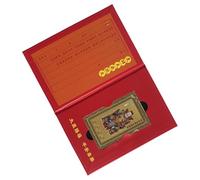 Generico Lunar Blessing Card, Wealth Protection Keepsake Kit, Copper Token with Engraved Horse System, High Durability Ornament Set, Festive Traditional for Holiday