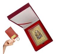 Generico Lunar Blessing Card, Wealth Protection Keepsake Kit, Copper Token with Engraved Horse System, High Durability Ornament Set, Festive Traditional for Holiday