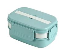 Generico Lunch Box Container, Portable Meal, 3 Layer Leakproof Microwave Safe Food Storage, Sturdy Lunch Organizer Office Travel Camping Picnic Dining Out Use for Daily Meal Packing 21.5×14.5×10cm