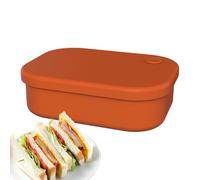 Genérico Lunch Box - Food Container | Portable Lunch Box | Silicone Lunch Box | Reusable Silicone Food Storage Containers 4 compartments Silicone Lunch Box With Dividers Salad Lunch Box For Daily Use