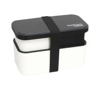 Generico Lunch Box For Adults | 1450ml Microwave Safe Bowl | 2-TierSalad Container With Utensil Set And Sealing Strap | For Work College School Picnic Outdoor
