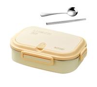 Generico Lunch Box in acciaio inossidabile - Contenitori per alimenti a tenuta stagna, Box con posate, Contenitori per il pranzo con coperchio ermetico, Contenitore per la preparazione dei pasti