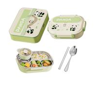 Generico Lunch Box Set for Kids - Capybara and Panda Compartment Food Containers | Stainless Steel Snack Holder for Picnic, School, Camping, Boys, Girls, Women, Office, Outdoor, Work, Meal Prep