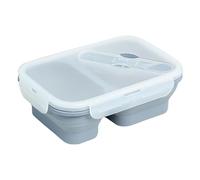 Generico Lunch Container,2 Compartments Foldable Bowl 8.66x6.1x2.95 Inches | 1100ml Lunch Box With Lid And Utensil,for Work School Office Microwave Dishwasher Freezer