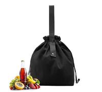 Generico Lunch Container Bag, Canvas Cooler Carrier, Insulated Tote, Front Zipper Pocket Design,12.8x4.72x11.81 Inches, Blue Medium Size, Great for School, Work, Outdoor, Daily Meal Packing