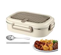 Generico Lunch Container, Food Jar, 9.06x6.5x2.95 Inches, Microwavable Meal Holder, Thermal Lunch Box, Spoon and Chopsticks for Hiking, Outdoor, Travel, Charcuterie, Work, Picnic, School,