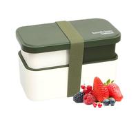 Generico Lunch Containers, 1450ml Leak Proof Food Container, 2 Tier Stackable Bowl with Removable Utensil Set and Sealing Strap, Lunch Storage Box for Work, School, Picnic, Outdoor