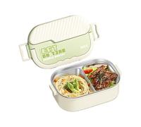 Generico Lunch Containers Adults, Leakproof Metal, Microwave Insulated Food Jar, Multi Compartment Box, Reusable Meal Prep Container, for Home, School, Work, Travel, Picnics, 9.06x5.51x3.35 Inches