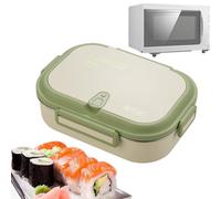 Generico Lunch Containers, Metal Lunches Container, Microwave Safe Meal Prep Box, Compartment Food Storage with Spoon and Chopsticks for Kids, Adults, School, Work, 9.06x6.5x3.15 Inches