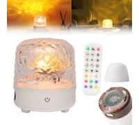 Generico Lunie Lamp - Night Light & Bluetooth Noise Machine, Withlunie Lamp, Ocean Wave Projector Light With Speaker and Lampshade & Remote Control, 4 White Noise/16 Color Dimming/Touch Style (White)