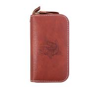 Generico Lure Bag, Fishing Tackle Binder, 3.31x5.87 Inches, Anti Scratch Pu Leather, Water Resistant Material, Zippered Storage Pouch, Bait Wallet for River, Lake, Pond, Beach, Boat, Shore