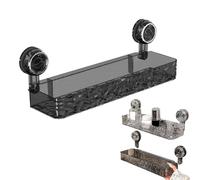 Generico Luxorio Suction Bathroom Organizer, Corrugated Suction Cup Storage Holder, No Drill, Movable Shower Shelf Suction Cup for Bathroom, Kitchen (style*A)