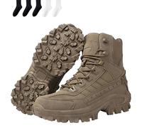 Generico Luxsines/Dallader Leather Boots, Mens Orthopedic Support Anti-Puncture Work Boots Waterproof Anti-Sprain Hiking Boots (Coffee,46)