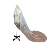 Generico Luxurious Beaded Sequined Pearl Cathedral Wedding Veil - Custom-Made Bridal Accessory for Elegant Weddings