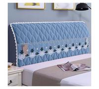 Generico Luxurious Velvet Stretch Headboard Protector Quilted Washable Sofa Cover With Storage Bag, Universal Fit For Bedroom Decor And Furniture Care(Blue,200cm)