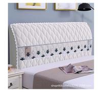 Generico Luxurious Velvet Stretch Headboard Protector Quilted Washable Sofa Cover With Storage Bag, Universal Fit For Bedroom Decor And Furniture Care(White,150cm)