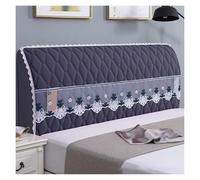 Generico Luxurious Velvet Stretch Headboard Protector Quilted Washable Sofa Cover With Storage Bag, Universal Fit For Bedroom Decor And Furniture Care(Gray,210cm)