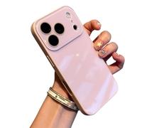 Generico Luxury Crystal Texture Mobile Phone Case, Skin-Feeling Solid Color Protective Cover, Full-Coverage Lens Design for iPhone 17/16/15/14/13 Pro Max Air Series