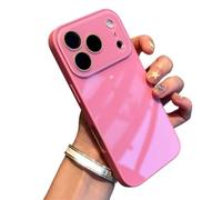 Generico Luxury Crystal Texture Mobile Phone Case, Skin-Feeling Solid Color Protective Cover, Full-Coverage Lens Design for iPhone 17/16/15/14/13 Pro Max Air Series