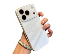 Generico Luxury Crystal Texture Mobile Phone Case, Skin-Feeling Solid Color Protective Cover, Full-Coverage Lens Design for iPhone 17/16/15/14/13 Pro Max Air Series