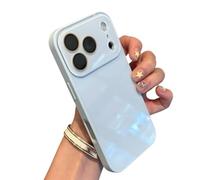 Generico Luxury Crystal Texture Mobile Phone Case, Skin-Feeling Solid Color Protective Cover, Full-Coverage Lens Design for iPhone 17/16/15/14/13 Pro Max Air Series