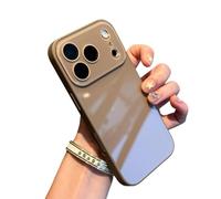 Generico Luxury Crystal Texture Mobile Phone Case, Skin-Feeling Solid Color Protective Cover, Full-Coverage Lens Design for iPhone 17/16/15/14/13 Pro Max Air Series
