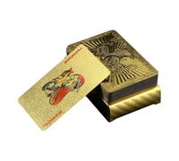 Generico Luxury Gold Cards, Premium Poker Deck, Travel Size Foil Playing Cards with Shiny Finish, Game Card with Classic Pattern, Party Style Poker Card, Leisure Game for Festivals Elegant Set