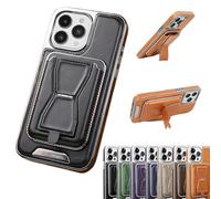 Generico Luxury Leather For Iphone Case With Removable Magnetic Tape, Rmbmax Leather Invisible Magnetic Phone Case,Compatible With Magsafe For Iphone Case15/14/13/12 Pro Max (Nero,For iPhone15)