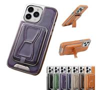 Generico Luxury Leather For Iphone Case With Removable Magnetic Tape, Rmbmax Leather Invisible Magnetic Phone Case,Compatible With Magsafe For Iphone Case15/14/13/12 Pro Max (Viola,For iPhone14Pro)