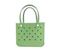 Generico M/L/XL Borse da spiaggia Cestino portaoggetti impermeabile in gomma Borsa viaggio a tracolla donna in tinta unita(Fruitgreen,XL 47x33x24cm)