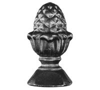 Generico M.P. Metalli - Pomolo decorativo in ferro battuto per inferriate, cancelli e ringhiere con base 40x40 mm e H. 85 mm | Set da 10 pezzi | Made in Italy